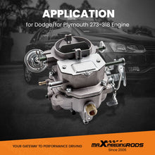 Laden Sie das Bild in den Galerie-Viewer, New Für Dodge Plymouth c2 Bbd 273 318 Engine 2bbl Carter 1966 - 1973 Neu Vergaser