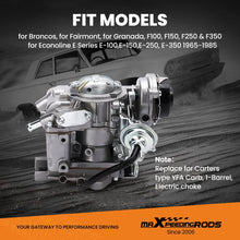 Laden Sie das Bild in den Galerie-Viewer, New Für Ford F150 250 350 Engines 4.9L 300cu 4.1L 1BBL E-Choke 1965 - 1985 Vergaser 1-Barrel