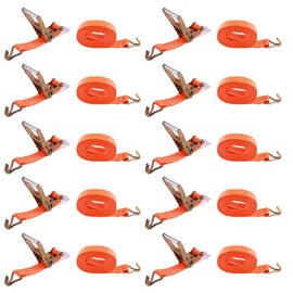 New 10 x Spanngurt Zurrgurte 8m 5t ( 2500 / 5000 daN, KG ) Zweiteilig 50mm