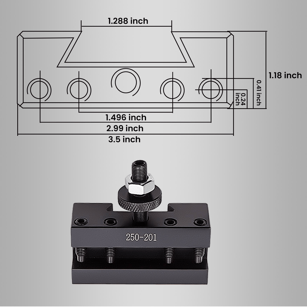 New 5 Pcs Dreh- und Verkleidungshalter Schnellwechsel-Werkzeughalter Kit 250-201