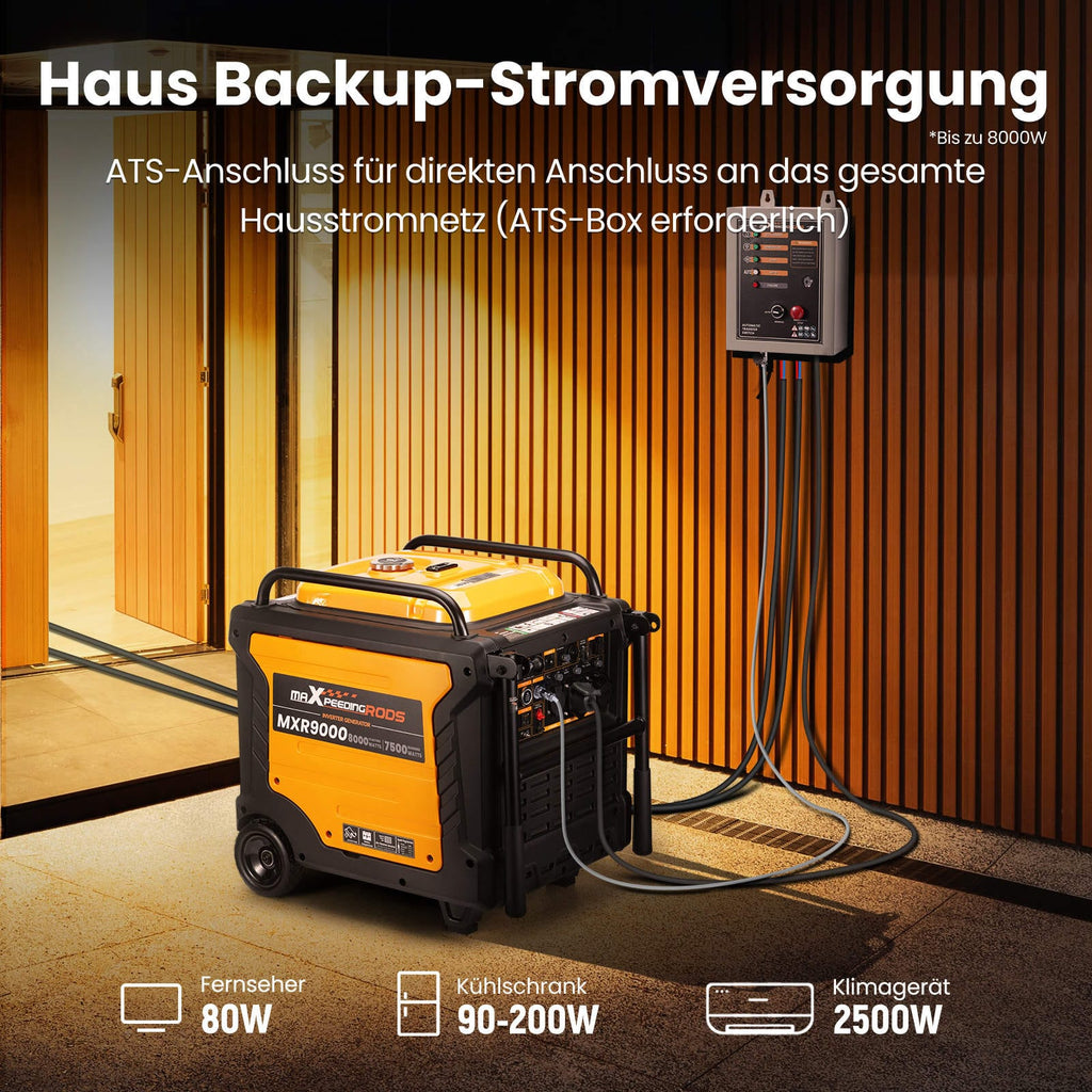New ATS Stromgenerator Benzin 8KW Inverter Stromerzeuger Generator für Home Backup