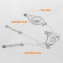 Laden Sie das Bild in den Galerie-Viewer, Querlenker Einstellbar Sturz Arm Ausrichtung der Zehentraktion kompatibel für Nissan 350Z 2009 hinten