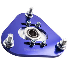 Laden Sie das Bild in den Galerie-Viewer, Sturzplatten Satz von 2 Coliover Camber Plates Upper Mount Blau kompatibel für Toyota Celica 2000-2006