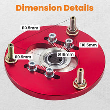 Laden Sie das Bild in den Galerie-Viewer, Sturzplatten 2x Motorsport Domlager Federbeinlager VORNE für BMW E36 318 320 323 Rot LMFDV