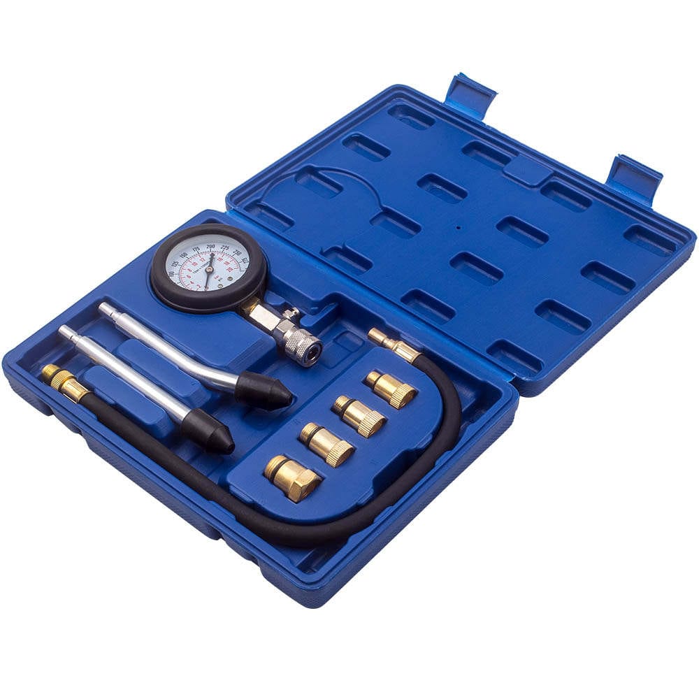 Timing Tool kit Kompressionsdruckprüfer Kompressionstester Werkzeug for Benzinmotoren 0-20 bar