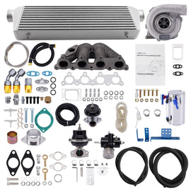 Turbo Passend für civic D15 Turbo kitT3/T4 Turbolader satz kompatibel für Honda D Series D15Z1 mit Auspuffkrümmer, Bov-Ventil, Ladeluftkühler usw.