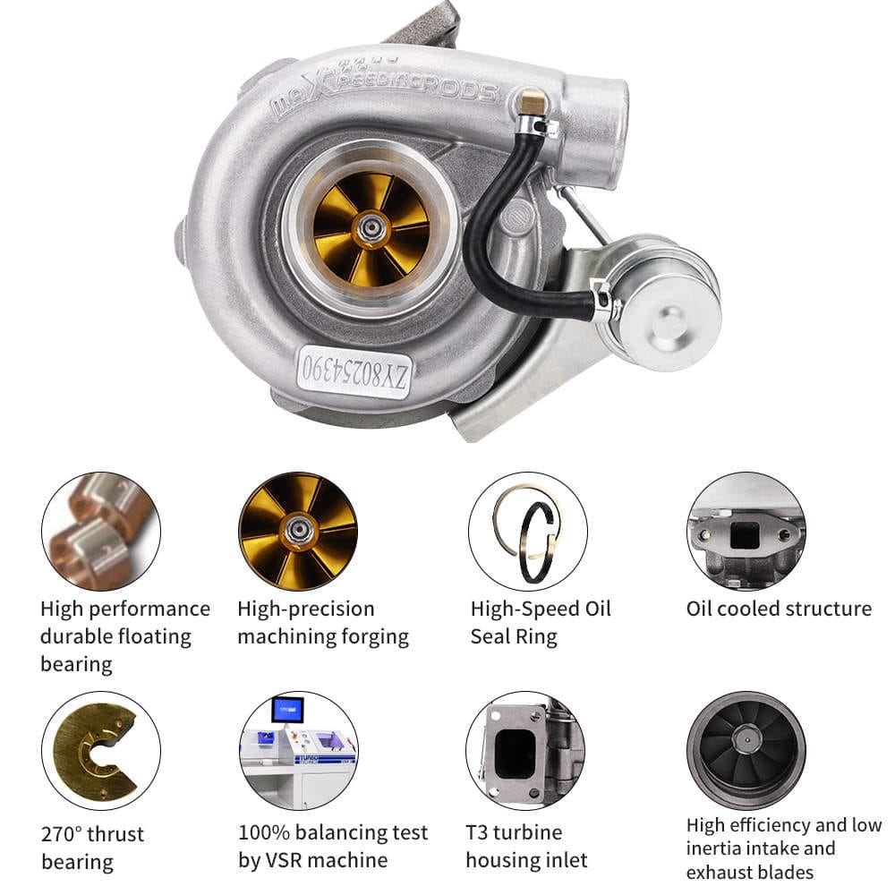 Turbo Straßenturbolader Perfekt für alle 4 oder 6 Zyl, 1.5L- 2.5L Motoren