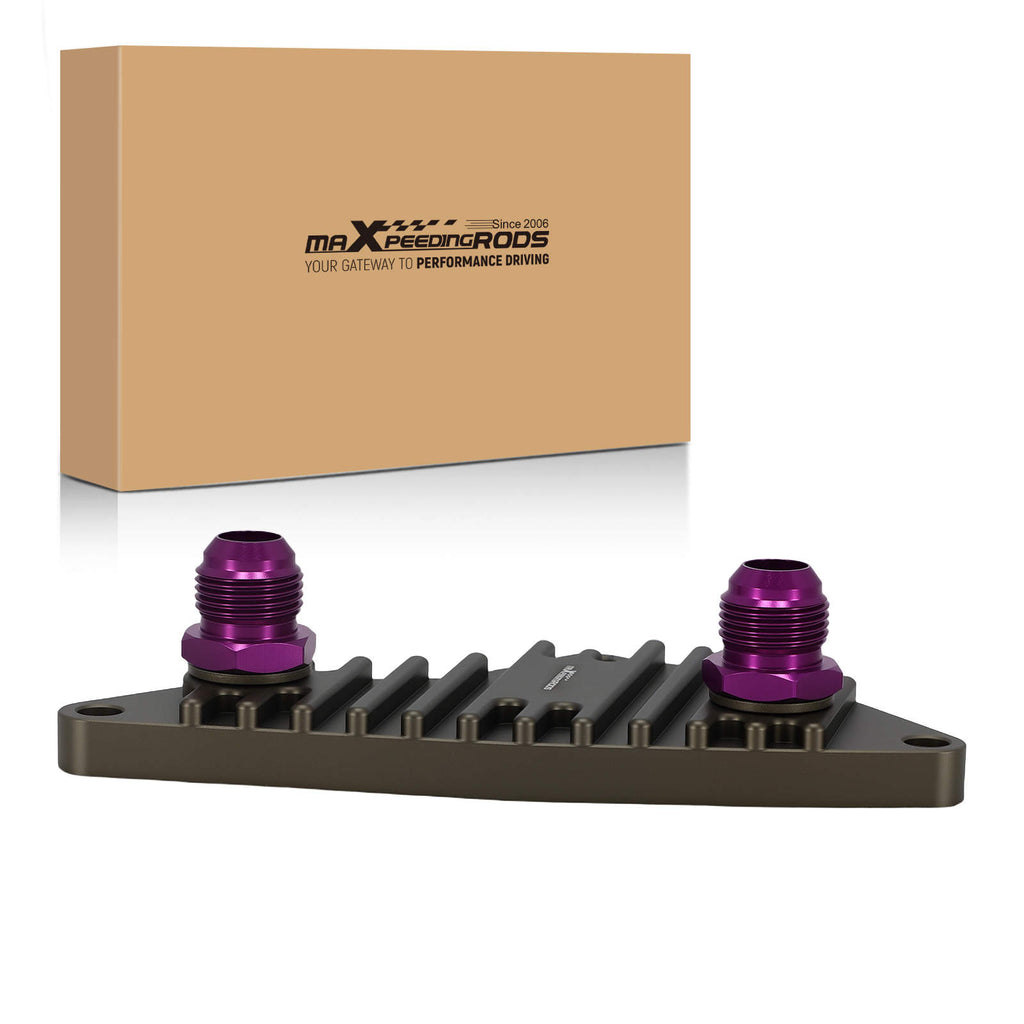 Adapter AN10 Ölkühler kompatibel für BMW E90 F20 F22 E82 E89 N54 N55 Violett CNC Kit