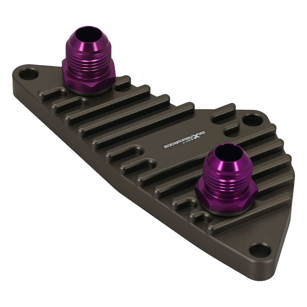 Adapter AN10 Ölkühler kompatibel für BMW E90 F20 F22 E82 E89 N54 N55 Violett CNC Kit