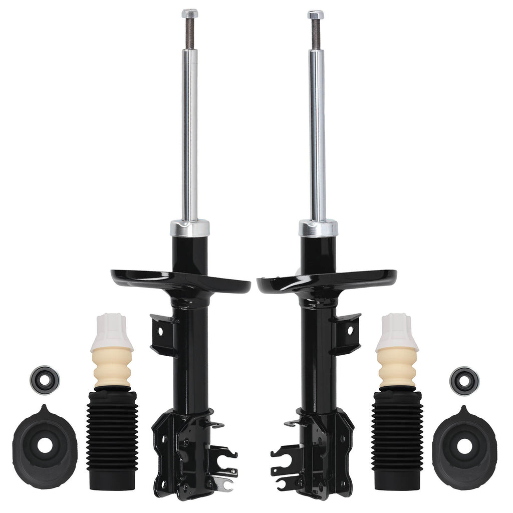 2x Federbein + Anschlagpuffer + Domlager kompatibel für Fiat 500 2007-2025 51860012