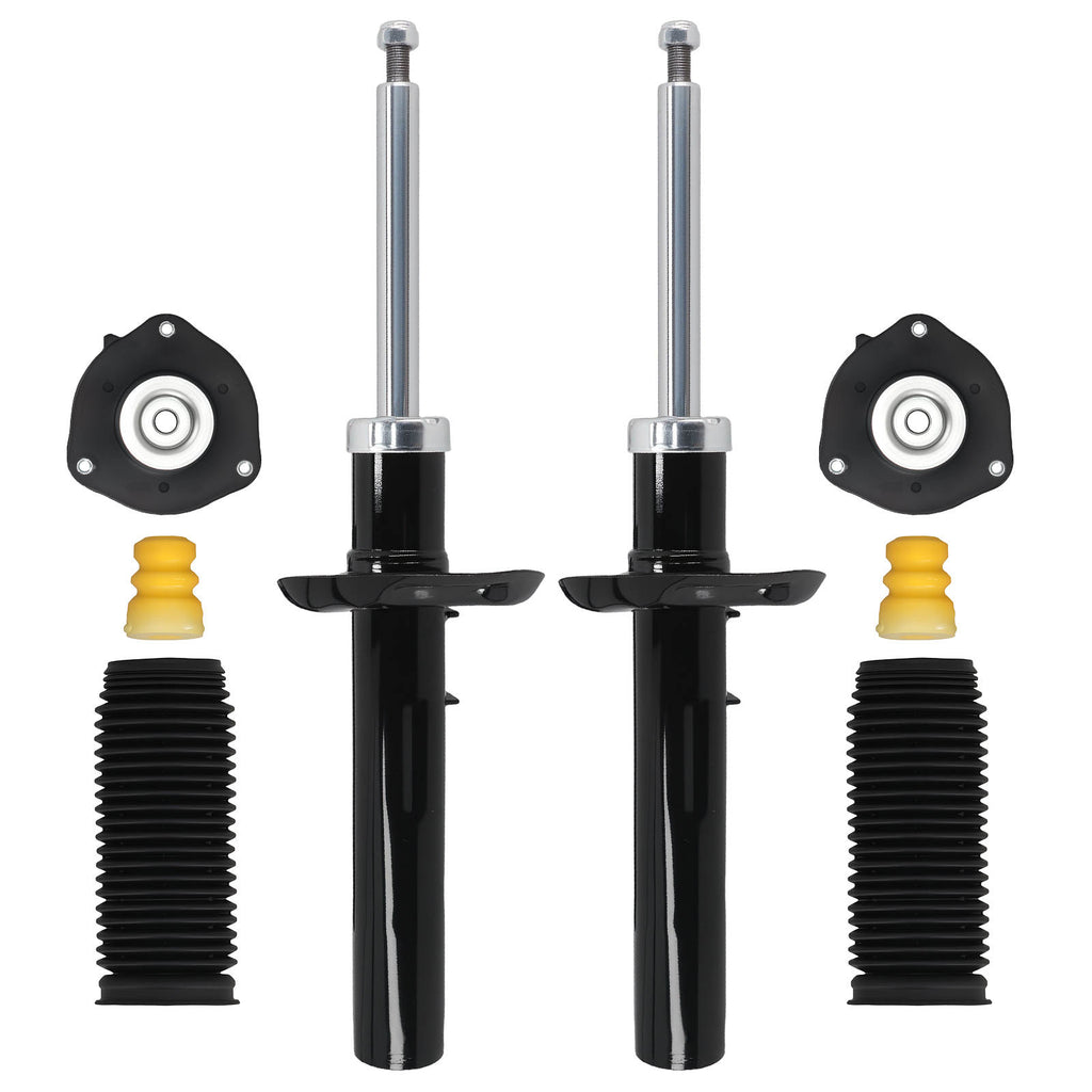 2x Stossdämpfer+Domlager+Protection kit kompatibel für SEAT LEON TOLEDO 2005-13 1T0413031JA