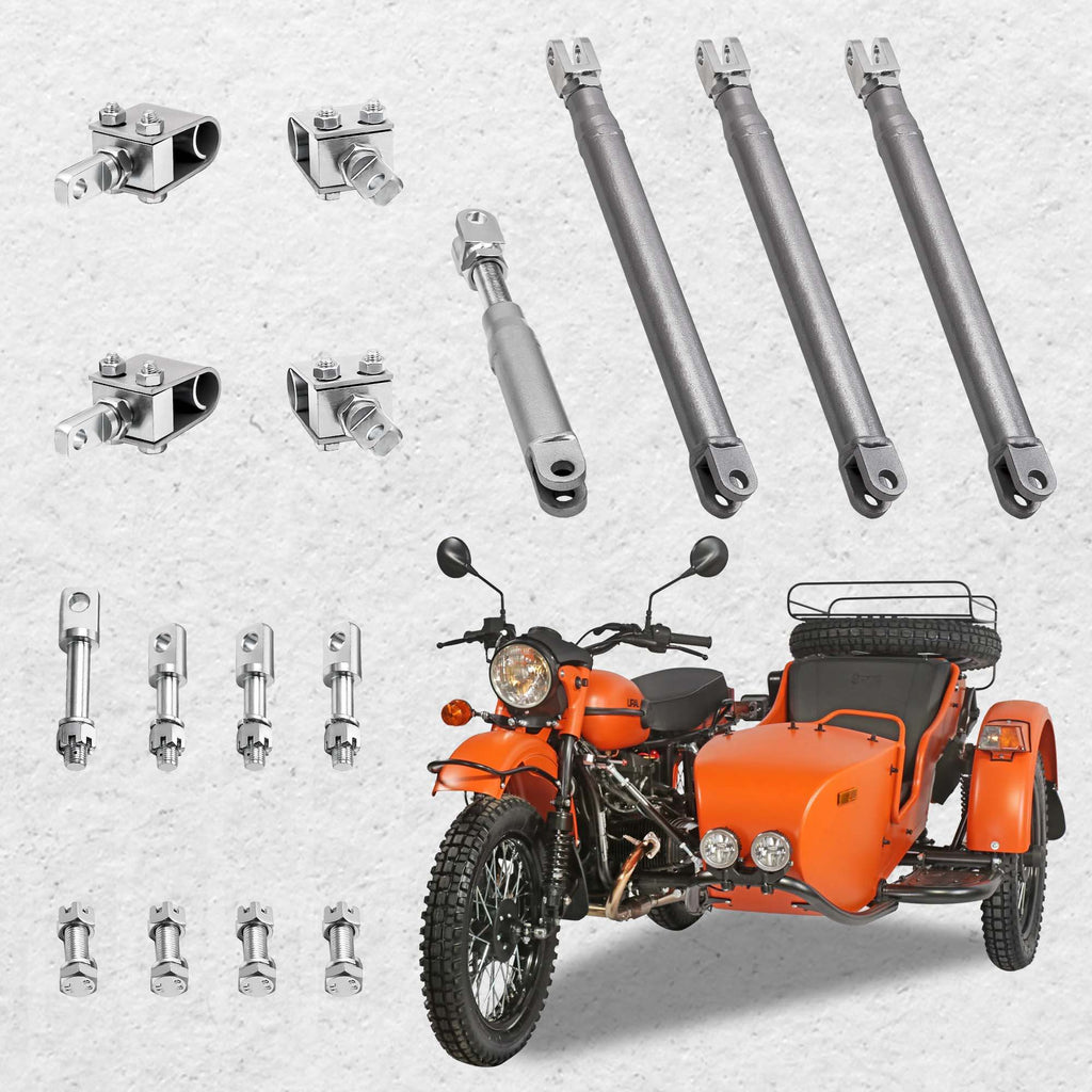 Universal Seitenwagen Beiwagen Montagesatz kompatibel für Kawasaki Honda Suzuki Yamaha