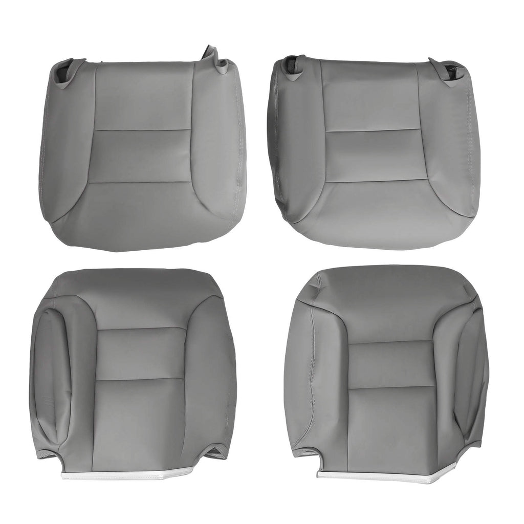 4-Teile Sitzbezug Vorne kompatibel für GMC Sierra Yukon 1995-1999 Grau Leder Wasserfest