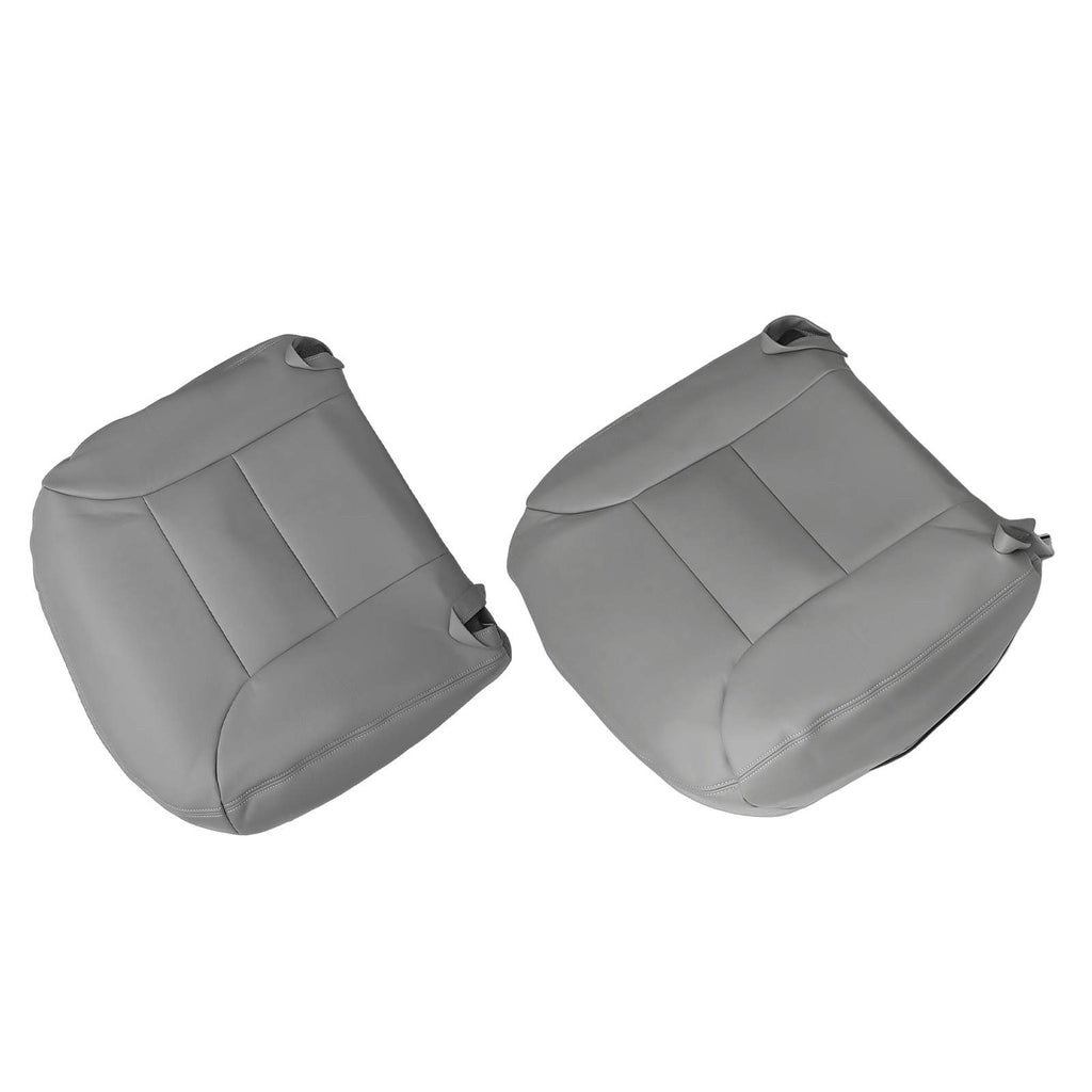 4-Teile Sitzbezug Vorne kompatibel für GMC Sierra Yukon 1995-1999 Grau Leder Wasserfest