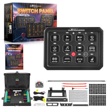 Laden Sie das Bild in den Galerie-Viewer, 12 Gang RGB Schaltpanel Touch Universal 12V-24V 80A For Offroad UTV ATV Boot LKW