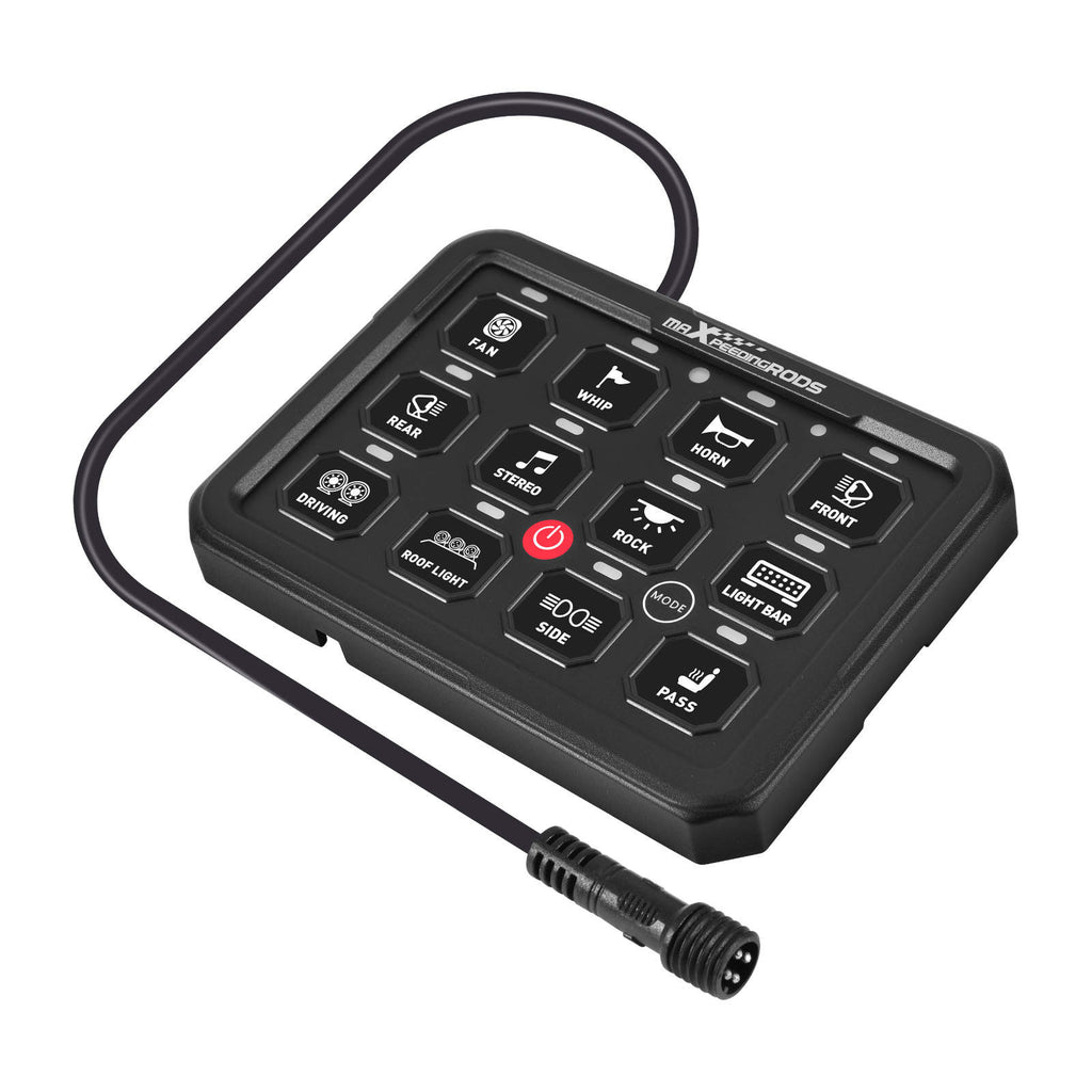 12 Gang RGB Schaltpanel Touch Universal 12V-24V 80A For Offroad UTV ATV Boot LKW