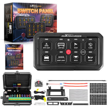 Laden Sie das Bild in den Galerie-Viewer, 8 Gang Switch Panel LED Light Bar Control Electronic Relay System 12V/24V 60A