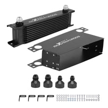 Laden Sie das Bild in den Galerie-Viewer, 10-Reihen Motor Ölkühler Universal Aluminium Cooler Kit AN-10 mit Adapter