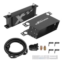 Laden Sie das Bild in den Galerie-Viewer, Universal 13-Reihen Ölkühler Set AN10 Aluminium mit Thermostat Adapter Kit