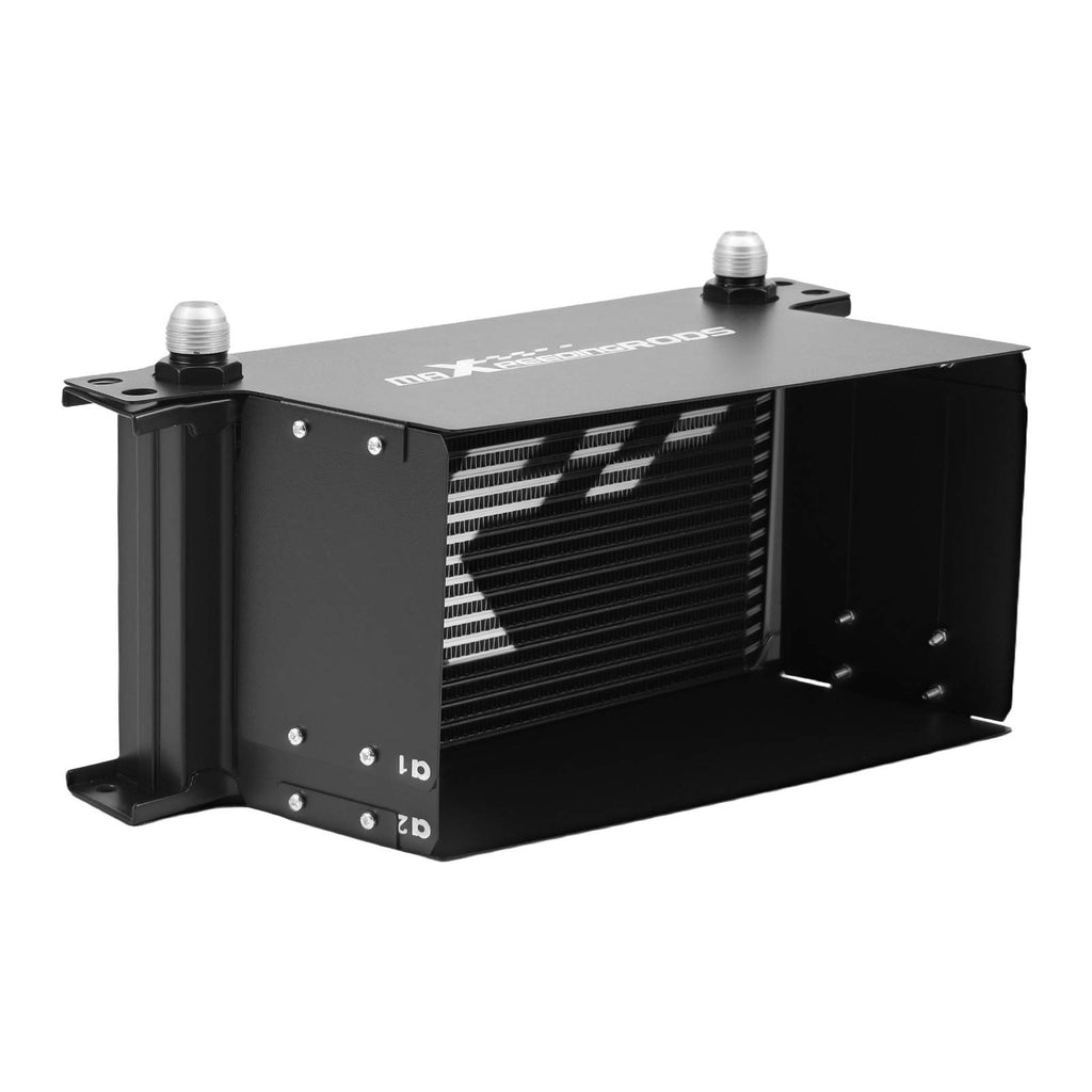 Ölkühler Kit 19-Reihen Universal Aluminium Transmission Oil Cooler AN-10 Adapter