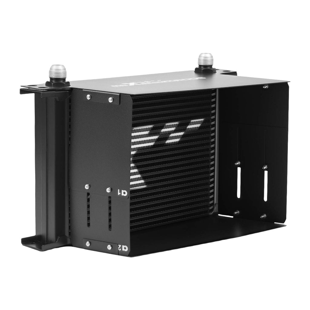 25 Row Ölkühler Kit Universal Aluminium AN-10 mit Adapter und Luftleit-Kit