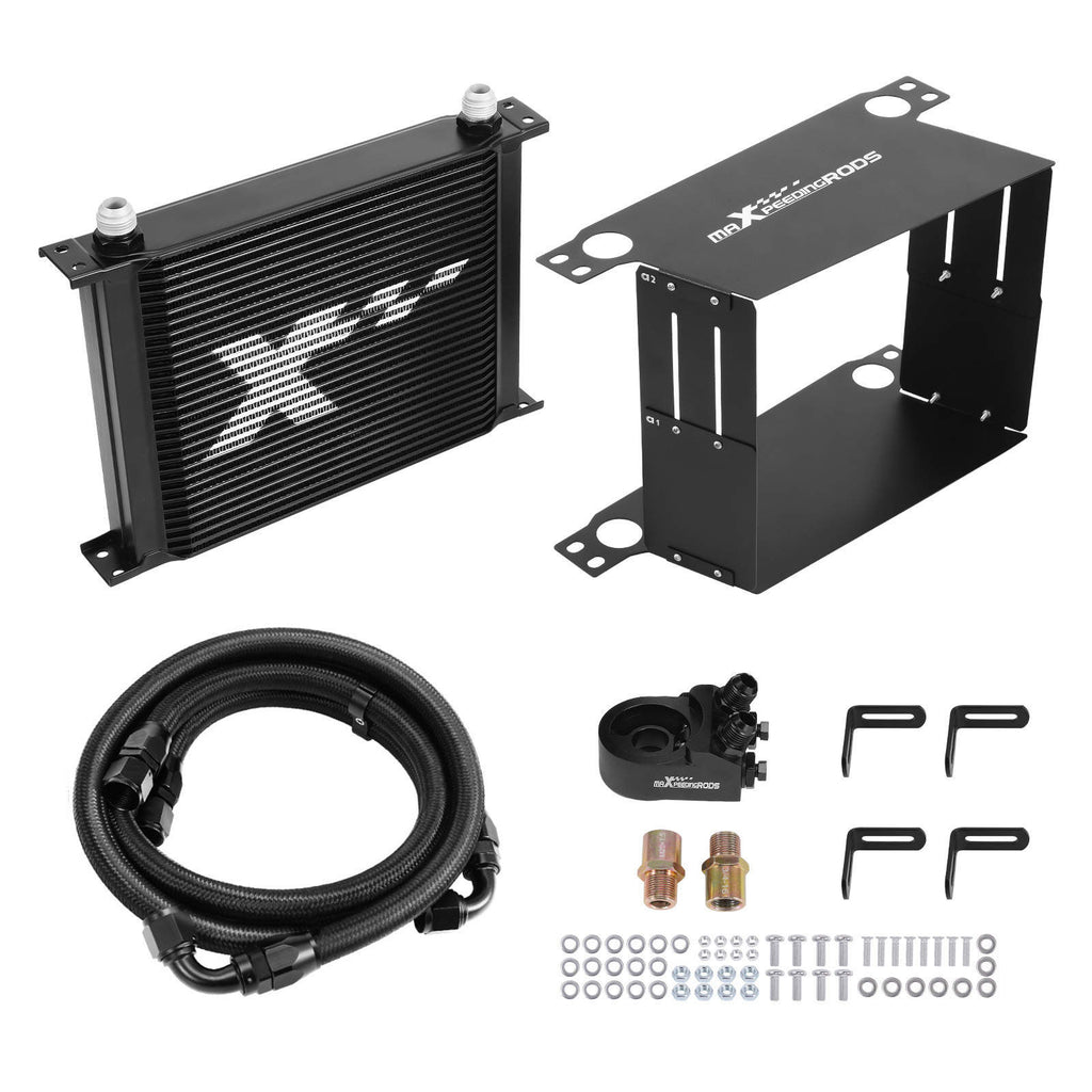 30 Reihen Ölkühler Kit Universal Aluminium AN10 mit Thermostat Adapter