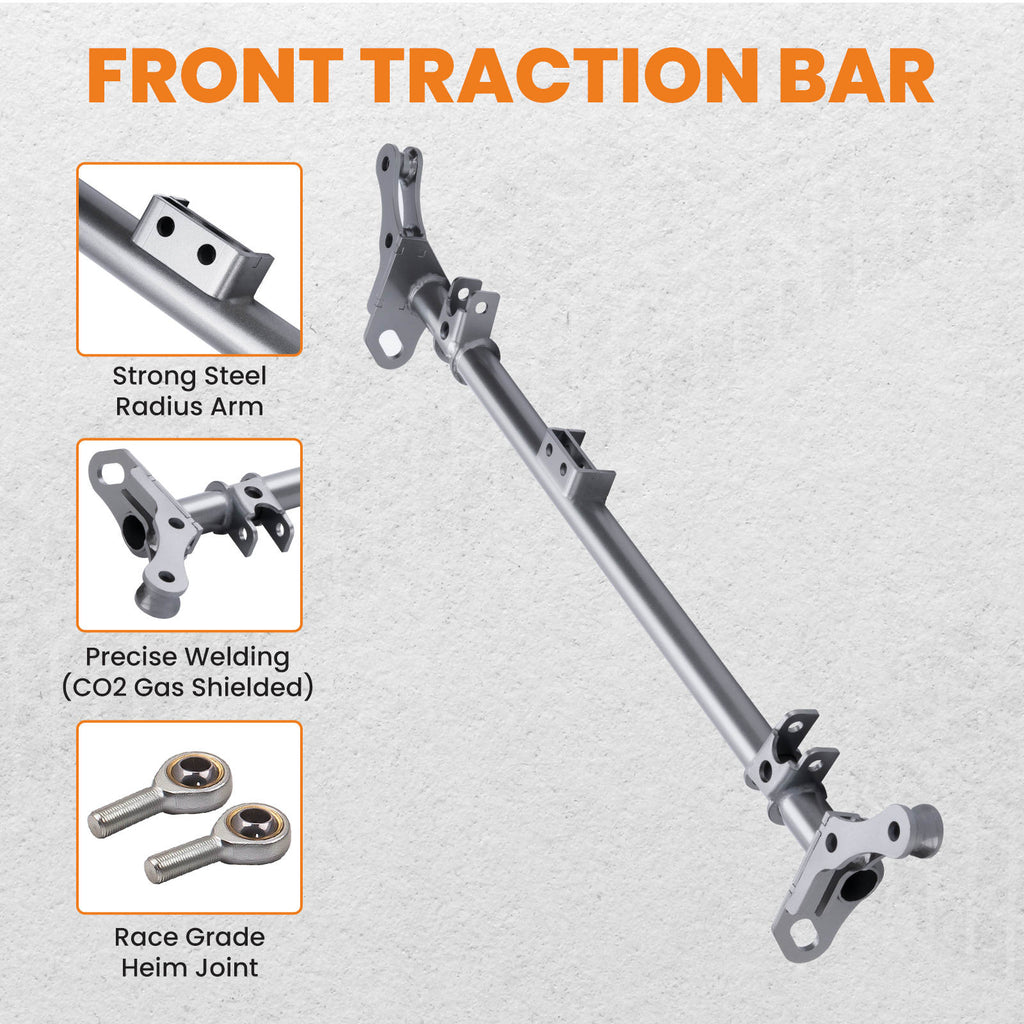 Traktionskontrolle Arm Aufhängung Zugstange Kit kompatibel für Honda Civic Crx 1988-1991