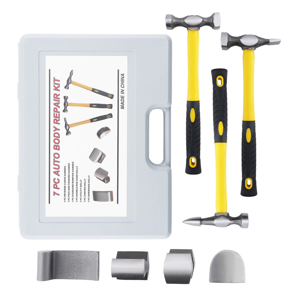 Karosserie Ausbeulwerkzeug Satz Ausbeul-Hammer Ausbeulhammer Set 7-tlg