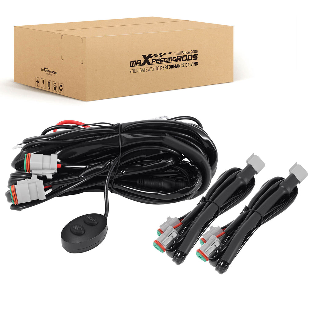 Kabelsatz Schalter For maXpeedingrods LED Crosshair RGB 40A 12V 3.5-7 Zoll DT