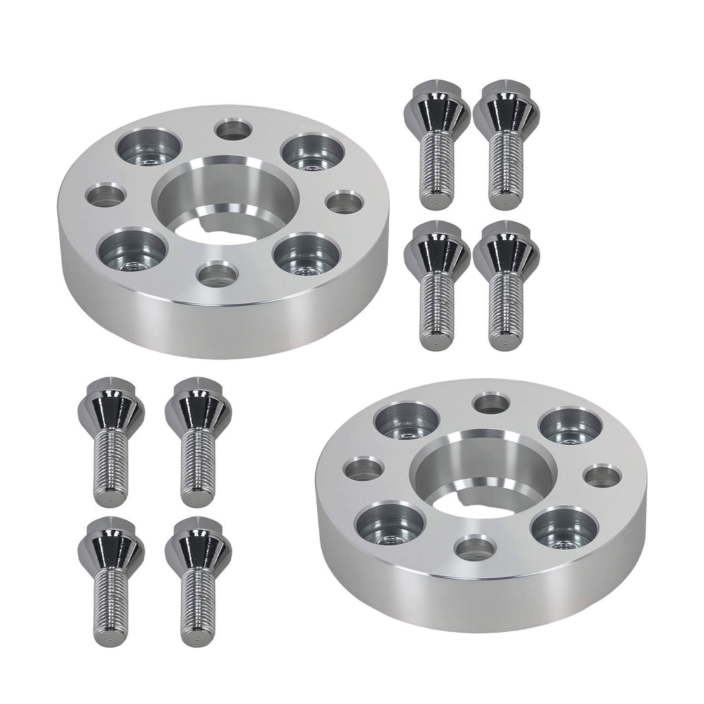 30mm Spurverbreiterungen kompatibel für VW Golf Polo Lupo kompatibel für BMW 3er E30 4x100 M12x1.5 Alu