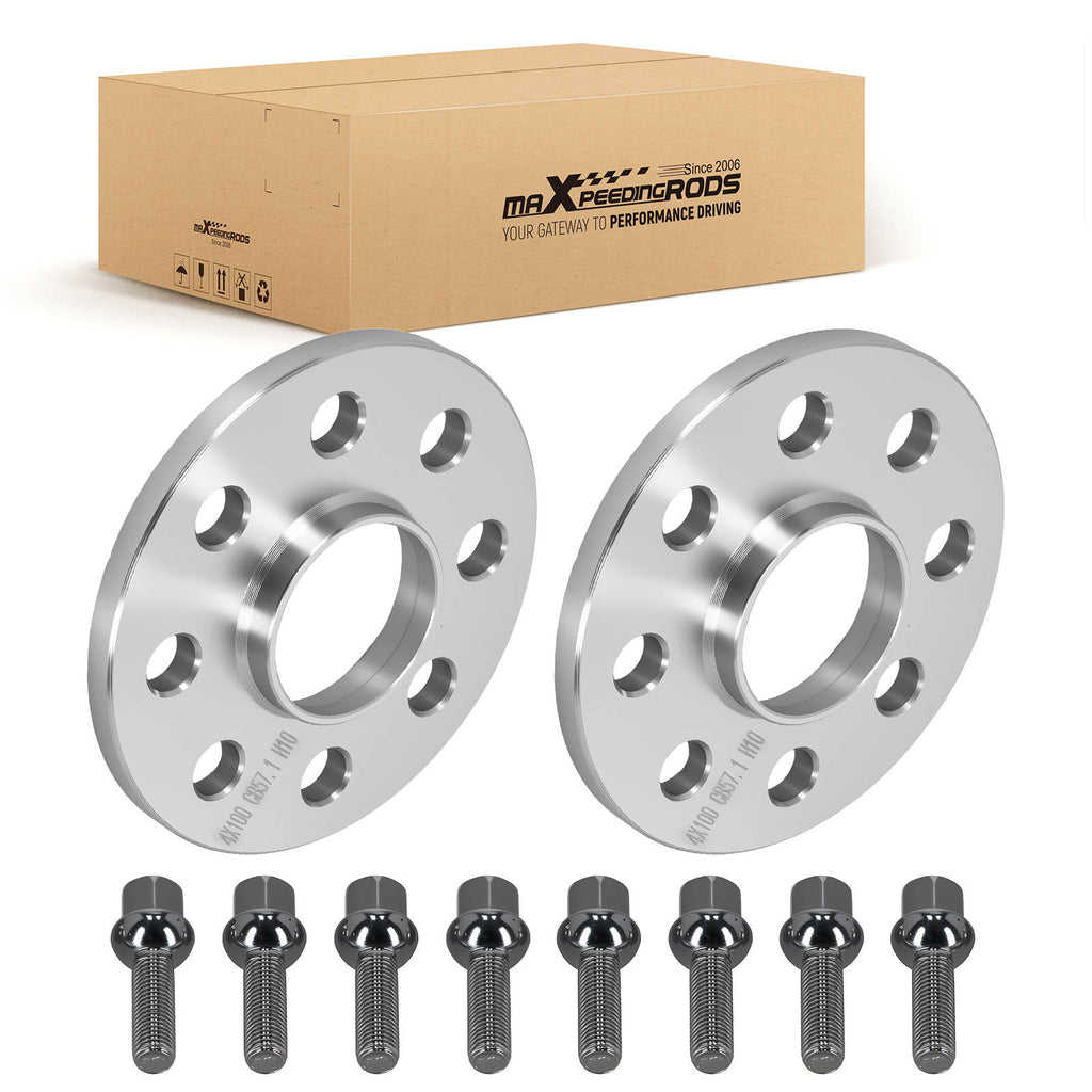 2x Distanzscheiben 10mm kompatibel für VW Golf 4x100 57.1mm CB Alu Spurplatten Kit
