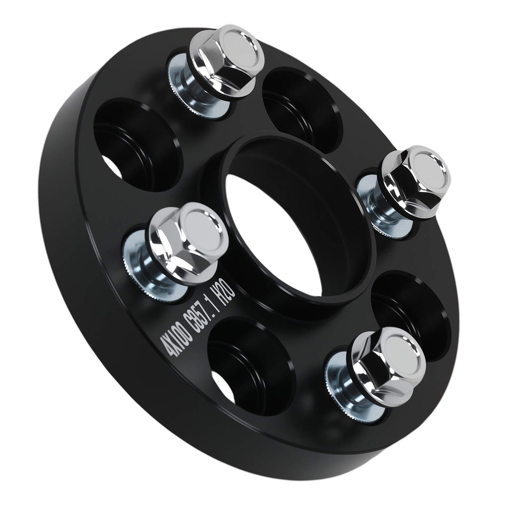 20mm Radspacer Distanzscheiben kompatibel für VW Golf Jetta Polo 4x100 M12x1.5 Alulegierung