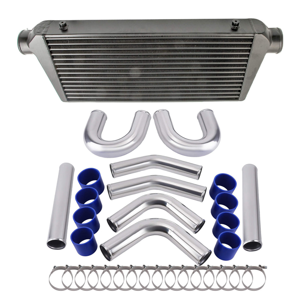 3 76mm Turbo Ladeluftkühler + Rohrleitungen + Silikonschlauch Kit Universal