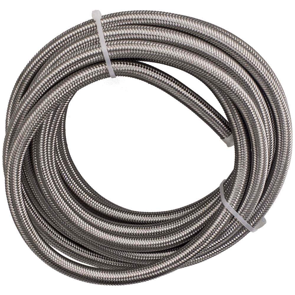 Andere AN8 Stainless Steel Braided Teflon/PTFE Fuel Hose Line 20ft Fitting E85 nagelneu