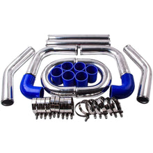 Laden Sie das Bild in den Galerie-Viewer, Andere 2,5  zoll64 mm Aluminium Universal Ladeluftkühler Turbo Rohrleitungen und blaue Schlauch Kits (inkl. 19% Mwst)
