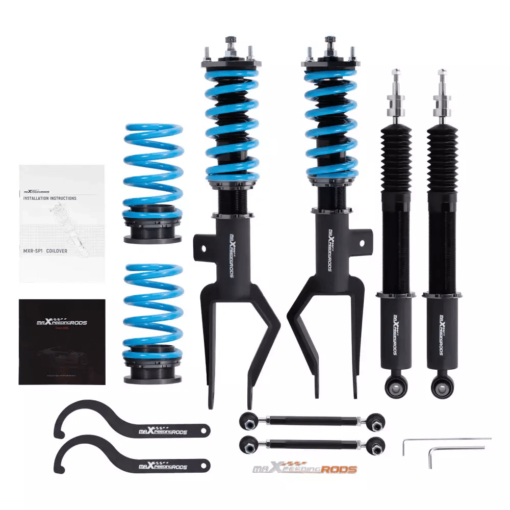 Default MaXpeedingrods 24 Ways Adjustable Damper Coilovers passend für Tesla Modell Y 2020+ AWD