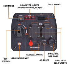 Laden Sie das Bild in den Galerie-Viewer, Default maxpeedingrods Inverter Stromgenerator 2300W Benzin 4 Takt mit USB und 230 V Steckdosen Superleise und leicht