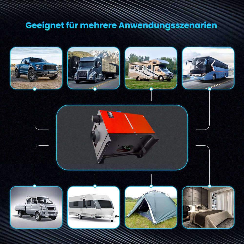 Heizlüfter Standheizung Lufterhitzer 5000W 5KW Diesel LCD-Schalter Wohnmobil Caravan Rot (inkl. 19% Mwst)