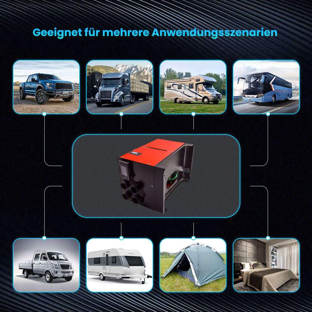 12V Luft Diesel Heizung 5kw Diesel Standheizung mit LCD Thermostat Monitor  und Fernbedienung für LKW Boot Bus Auto Anhänger Wohnmobile Fahrzeug (24V/ 220V): : Auto & Motorrad
