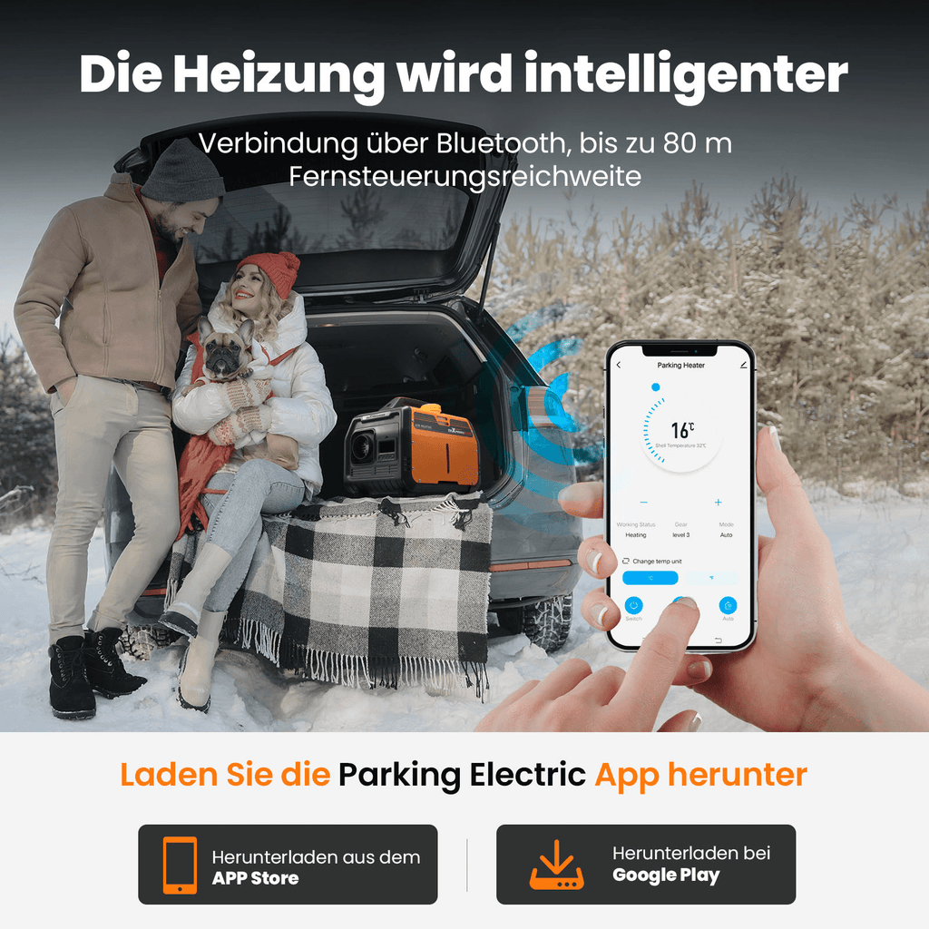 VEVOR 8kW 12V Dieselheizung Standheizung Luftheizung Lufterhitzer Bluetooth- App