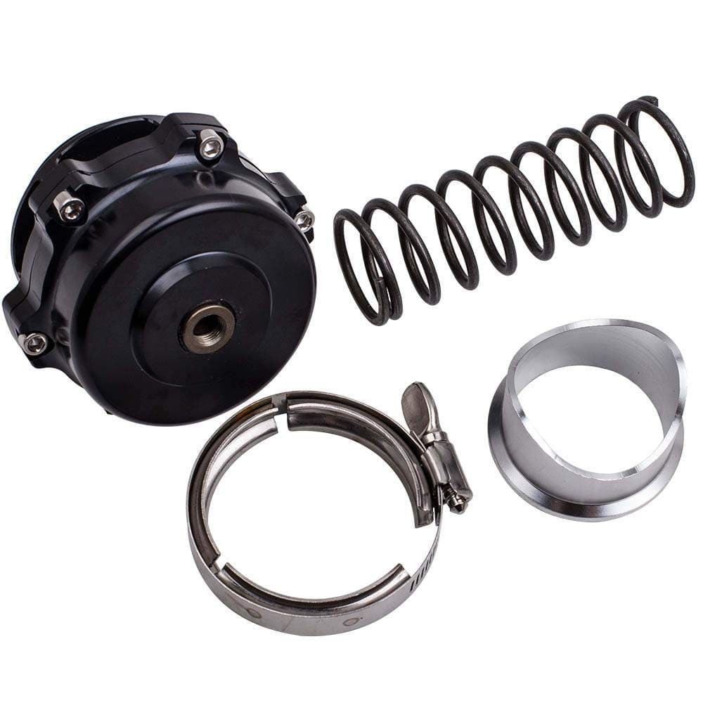 Heizungsgebläsemotor Universel 50 mm NOIR V Band Turbo Booster Blow OFF BOV Dump Ventil + 2 Ressorts