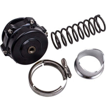 Laden Sie das Bild in den Galerie-Viewer, Heizungsgebläsemotor Universel 50 mm NOIR V Band Turbo Booster Blow OFF BOV Dump Ventil + 2 Ressorts