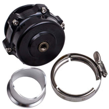 Laden Sie das Bild in den Galerie-Viewer, Heizungsgebläsemotor Universel 50 mm NOIR V Band Turbo Booster Blow OFF BOV Dump Ventil + 2 Ressorts