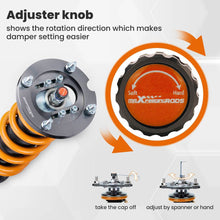 Laden Sie das Bild in den Galerie-Viewer, Höhe &amp; Dämpfer einstellbar Gewindefahrwerk Tieferlegung Kompatibel Für Ford Mustang 2005 - 2014 Höhenverstellbare Federn Maxpeedingrods Gewindefahrwerk Kit