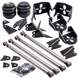 Lift Level Kit Universal Rear Triangulated 4 Link Kit Brackets 2500 lbs Luftbalg Air ride bag