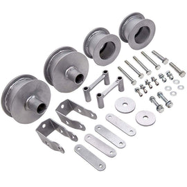 Lift Level Kit 2 Vorne + 1,5 Hinten Höherlegungssatz Level Lift Kit kompatibel für Jeep Wrangler JK