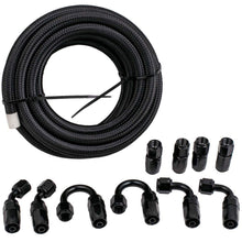 Laden Sie das Bild in den Galerie-Viewer, New AN6 AN-6 Nylon Edelstahl Geflochtener Kraftstoffschlauch Ende Adapter Kit Ölleit