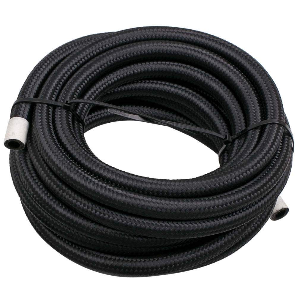 New AN6 AN-6 Nylon Edelstahl Geflochtener Kraftstoffschlauch Ende Adapter Kit Ölleit
