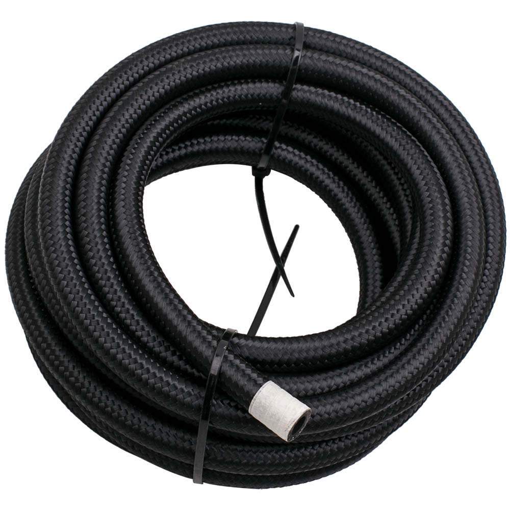 New AN6 AN-6 Nylon Edelstahl Geflochtener Kraftstoffschlauch Ende Adapter Kit Ölleit