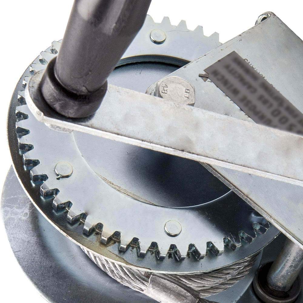 New Profi Seilwinde Handwinde mit Drahtseil 1500 kg 10 Meter Winde PKW Anhänger
